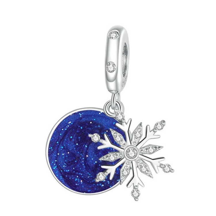 BSC367 Winter Snowflake DIY Bracelet Bead Christmas 925 Silver Bead Accessories