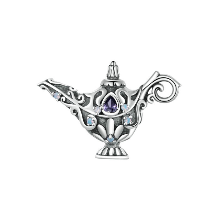 BSC893 925 Sterling Silver Wishing Magic Lamp Diy Beaded Bracelet Accessories