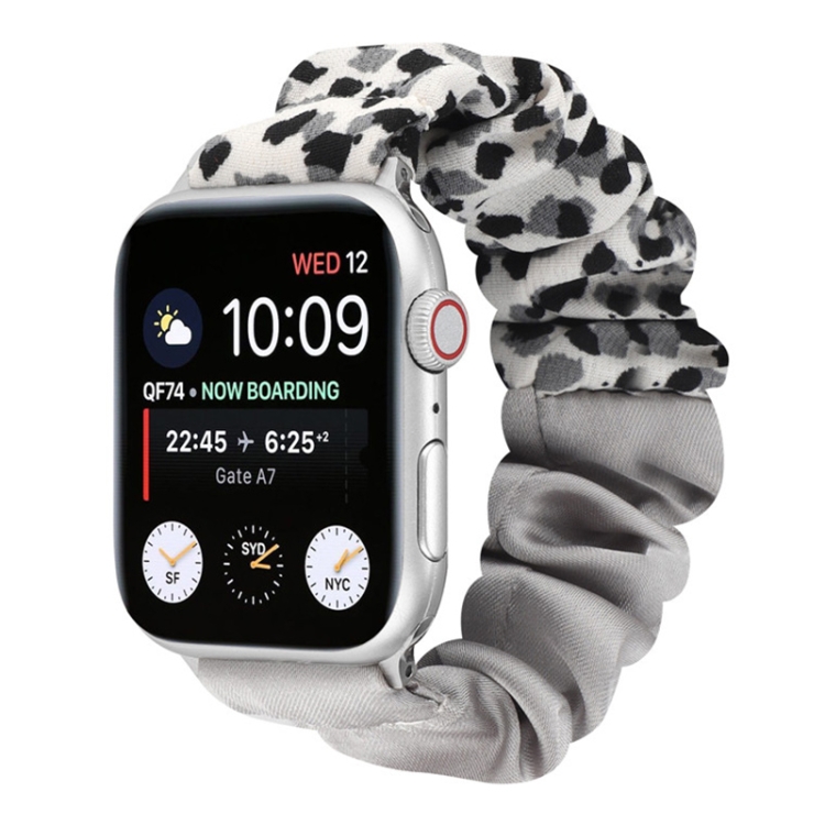 Butterfly Pattern Hair Ring Cloth Watch Band For Apple Watch Ultra 49mm&Watch Ultra 2 49mm / Series 9&8&7 45mm / SE 3&SE 2&6&SE&5&4 44mm / 3&2&1 42mm(C)