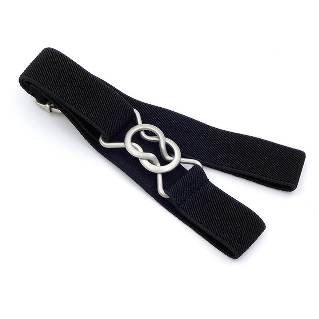 Candy-colored 8-Character Clasp Elastic Braided Belt for Children(Black)