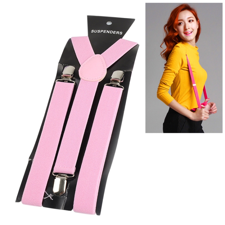 Candy-colored Stretch Polyester Adjustable Shoulder Strap Clip(Pink)