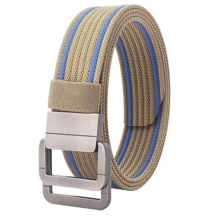 Casual Nylon Belt With Automatic Alloy Buckle Men Women Belt, Length: 120cm(Khaki Blue)
