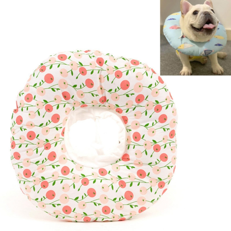 Cat Anti-Lick And Anti-Bite Soft Ring Dog Collar Pet Supplies, Size:XS(Small Cherry)