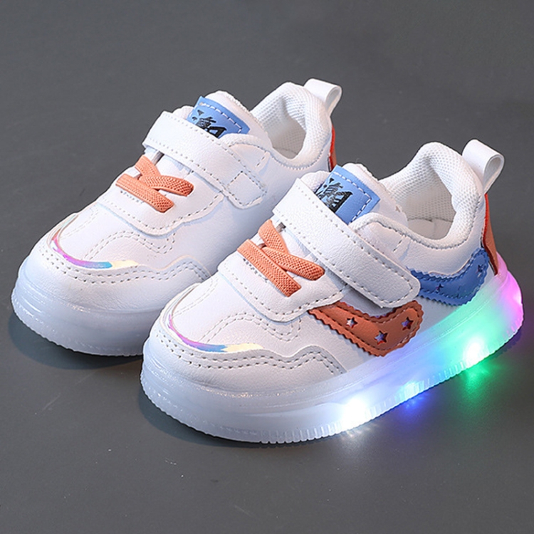Children Board Shoes LED Light-Up Casual Footwear Boys And Girls Shoes, Size: 27(Blue)