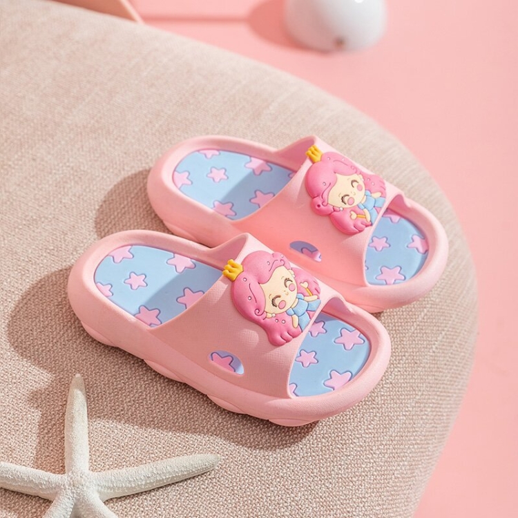 Children Slippers Cartoon Non-Slip Soft-Soled Sandals, Size: 26-27 Inner Length 15.5cm(Pink)