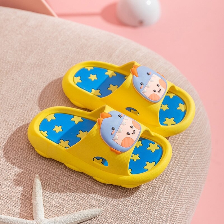 Children Slippers Cartoon Non-Slip Soft-Soled Sandals, Size: 30-31 Inner Length 17.5cm(Yellow)