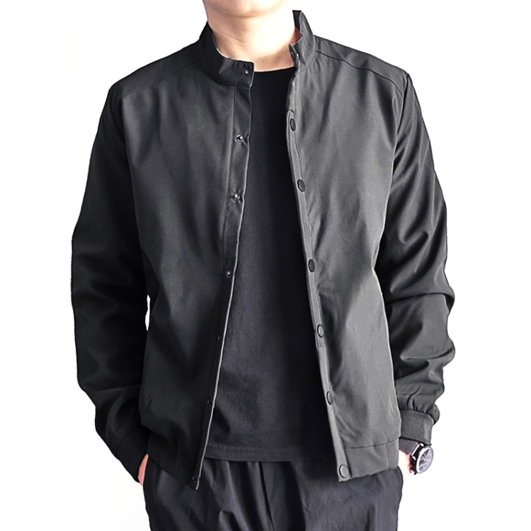 CJH1927 Leisure Loose Wild Men Upper Outer Garment Coat, Size: M(Black)