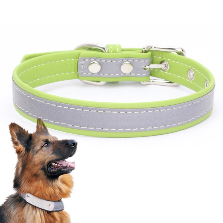 CL181K Pet Soft Reflecting Collar, Size: S(No Iron Sheet Light Green)
