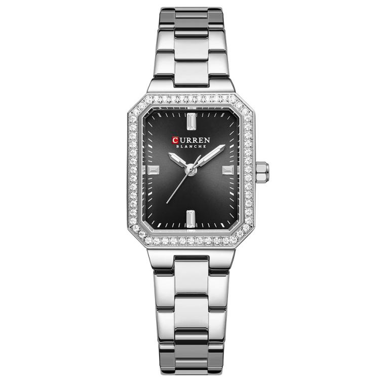 Curren Women Casual Steel Strap Watch(White Black)