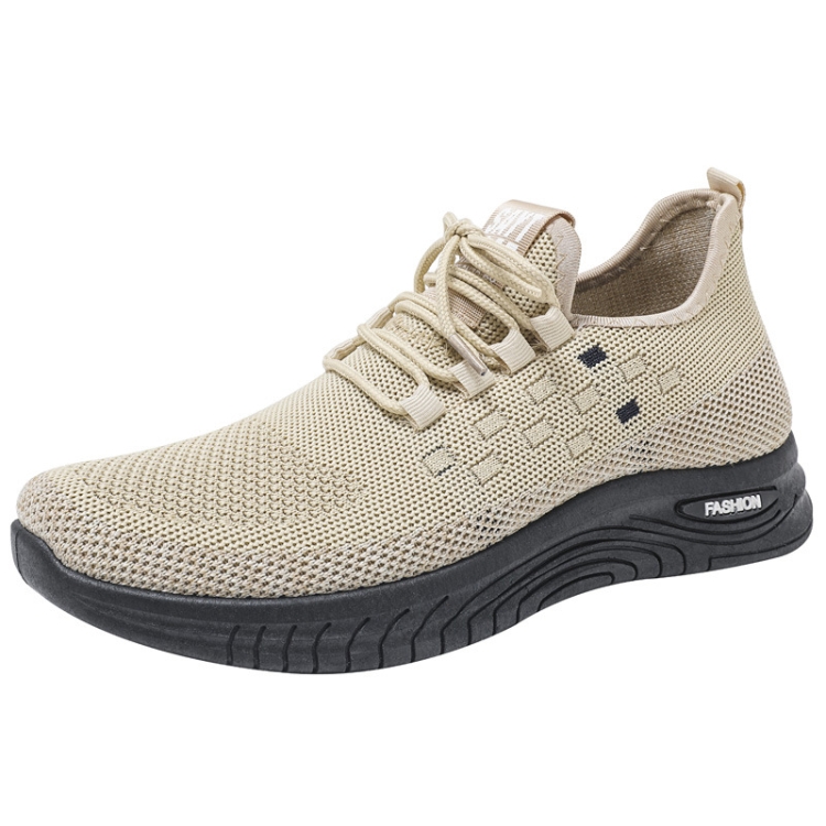 D06 Men Spring Flying Knitting  Shoes Lace Up Sports Casual Shoes - Miniatura 3