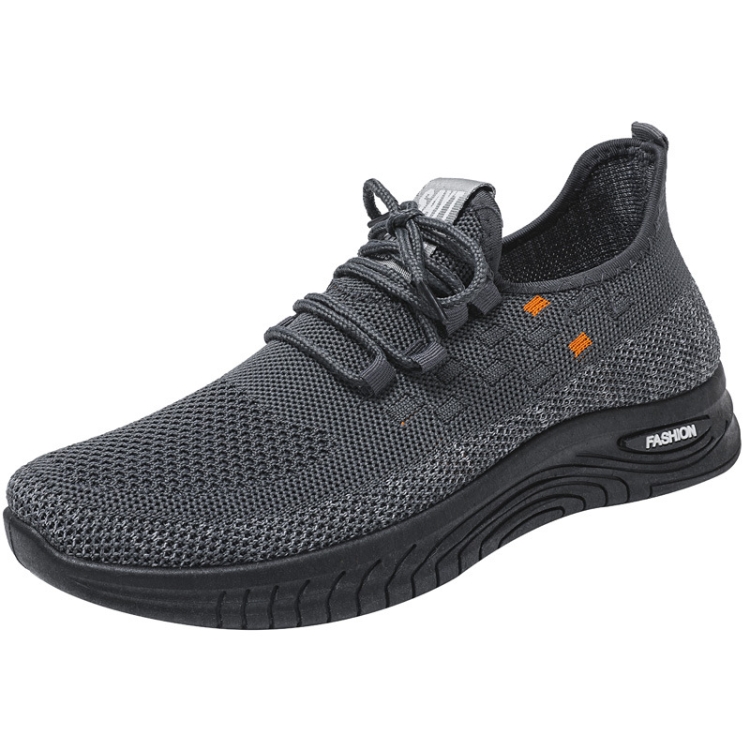 D06 Men Spring Flying Knitting  Shoes Lace Up Sports Casual Shoes - Miniatura 2