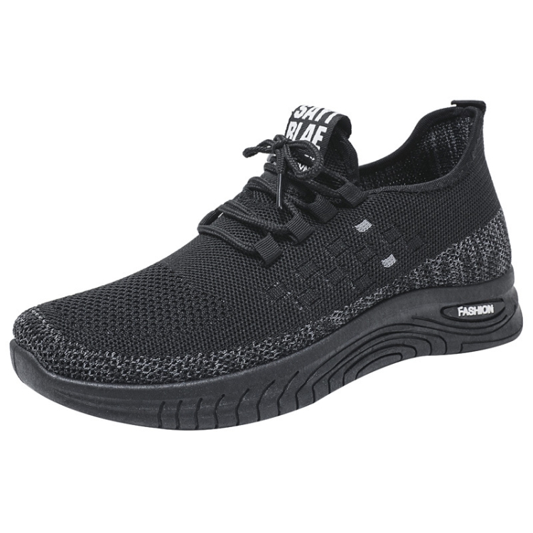 D06 Men Spring Flying Knitting  Shoes Lace Up Sports Casual Shoes - Miniatura 4