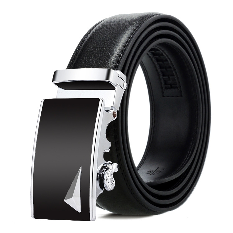 Dandali Casual Men Automatic Buckle Belt Business Soft Leather Pants Band, Length (cm): 110cm(ZD-24)