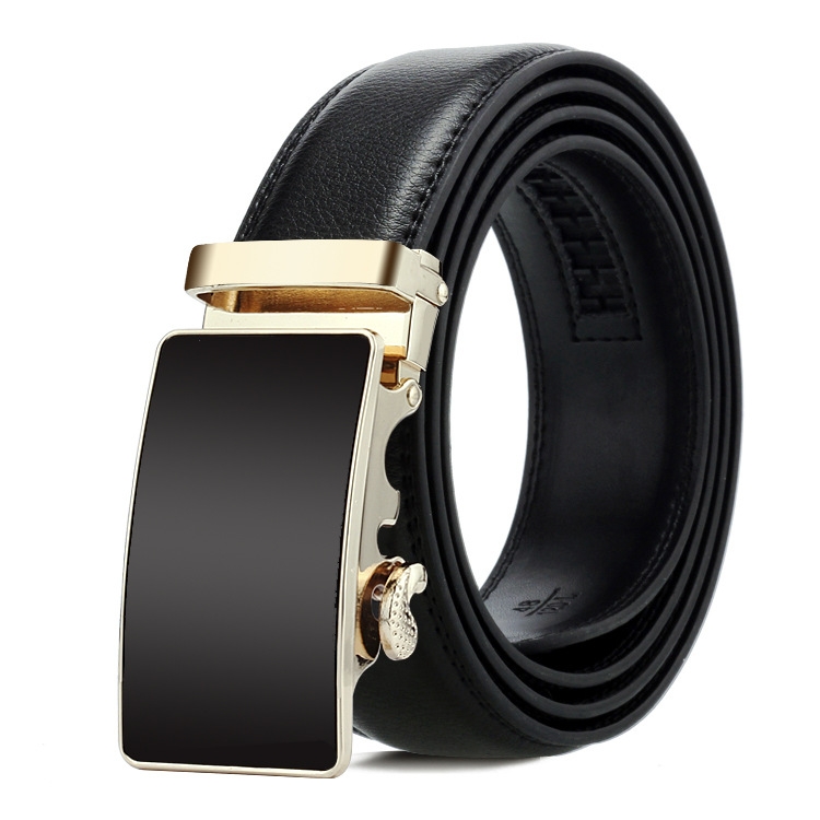 Dandali Casual Men Automatic Buckle Belt Business Soft Leather Pants Band, Length (cm): 110cm(ZD-27)