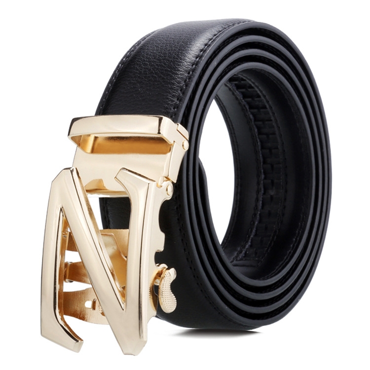 Dandali Casual Men Automatic Buckle Belt Business Soft Leather Pants Band, Length (cm): 115cm(ZD-11)