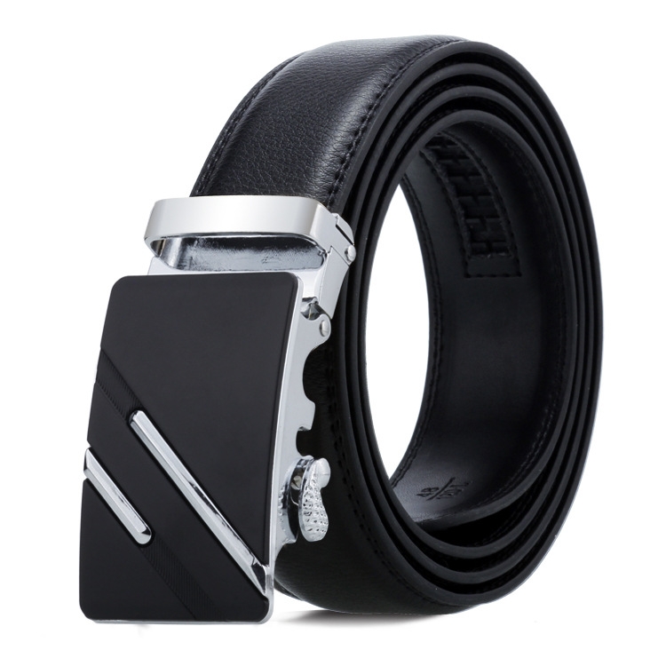 Dandali Casual Men Automatic Buckle Belt Business Soft Leather Pants Band, Length (cm): 115cm(ZD-2)