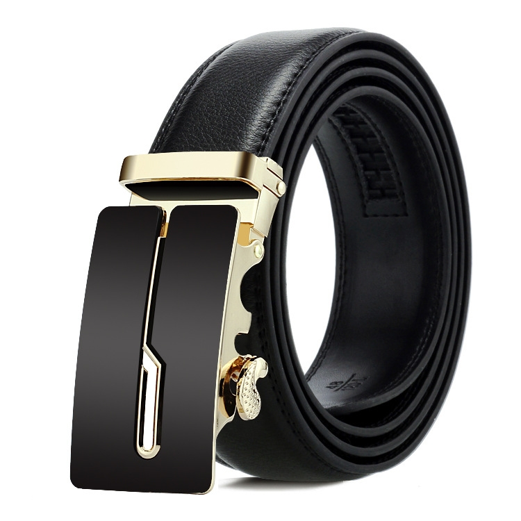 Dandali Casual Men Automatic Buckle Belt Business Soft Leather Pants Band, Length (cm): 115cm(ZD-25)