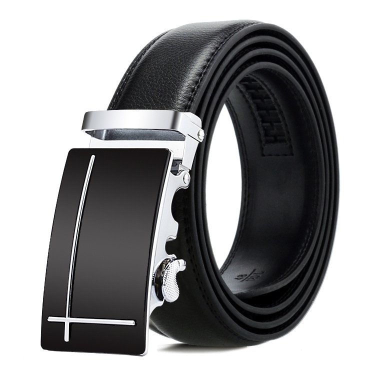 Dandali Casual Men Automatic Buckle Belt Business Soft Leather Pants Band, Length (cm): 115cm(ZD-28)