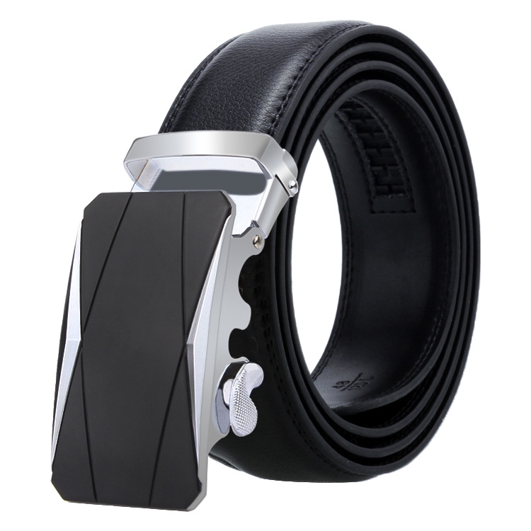 Dandali Casual Men Automatic Buckle Belt Business Soft Leather Pants Band, Length (cm): 115cm(ZD-36)