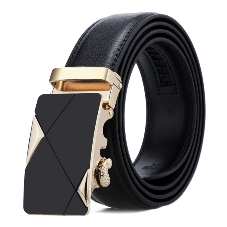 Dandali Casual Men Automatic Buckle Belt Business Soft Leather Pants Band, Length (cm): 115cm(ZD-7)