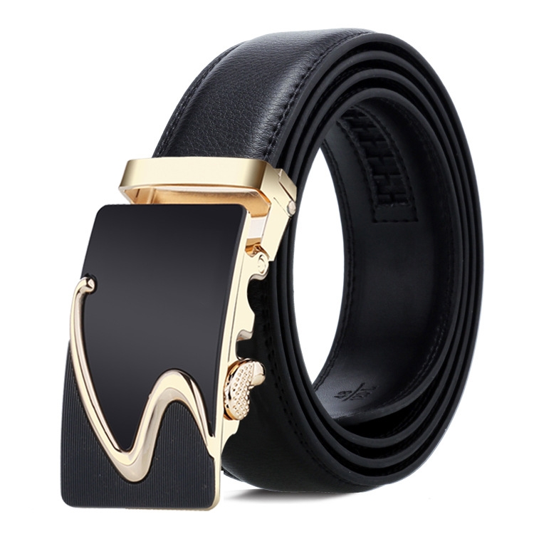 Dandali Casual Men Automatic Buckle Belt Business Soft Leather Pants Band, Length (cm): 120cm(ZD-21)