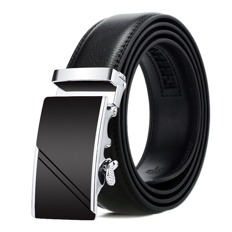 Dandali Casual Men Automatic Buckle Belt Business Soft Leather Pants Band, Length (cm): 120cm(ZD-30)