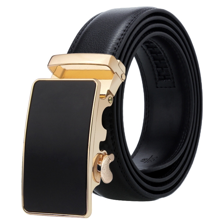 Dandali Casual Men Automatic Buckle Belt Business Soft Leather Pants Band, Length (cm): 120cm(ZD-33)
