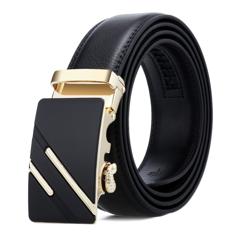 Dandali Casual Men Automatic Buckle Belt Business Soft Leather Pants Band, Length (cm): 125cm(ZD-1)