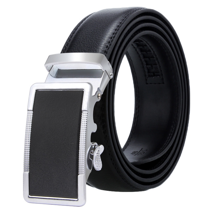 Dandali Casual Men Automatic Buckle Belt Business Soft Leather Pants Band, Length (cm): 125cm(ZD-32)