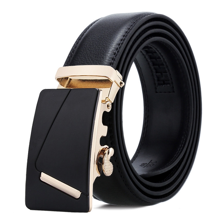 Dandali Casual Men Automatic Buckle Belt Business Soft Leather Pants Band, Length (cm): One Size 110-125cm(ZD-19)