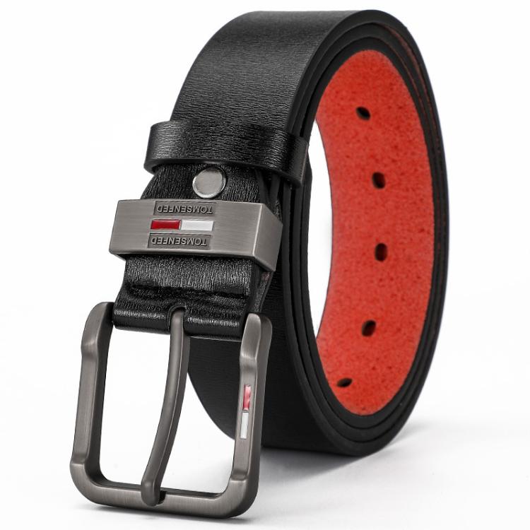 Dandali L6010 Vintage Pin Buckle Microfiber Belt, Length: 110cm(Black)