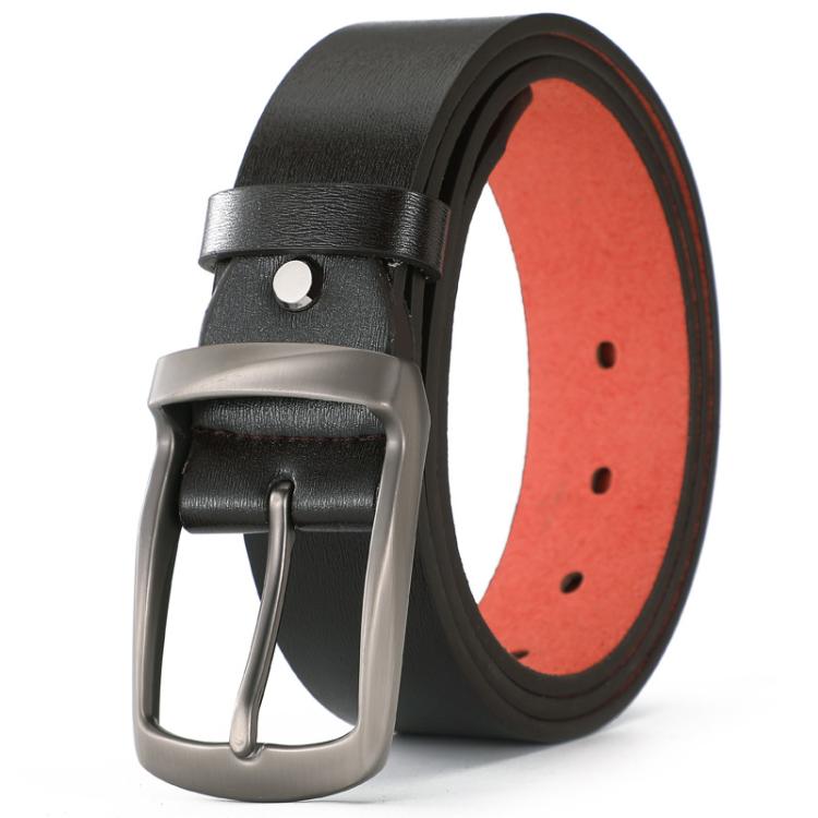 Dandali L6014 Men Pin Buckle Belt Casual Vintage Microfiber Pant Belt, Size: 110cm(Black)
