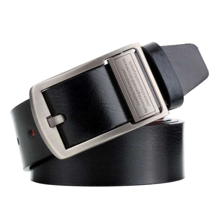 Dandali L8019 Men Casual Antique Pin Buckle Leather Belt Waistband, Size: 110-125cm (Black)