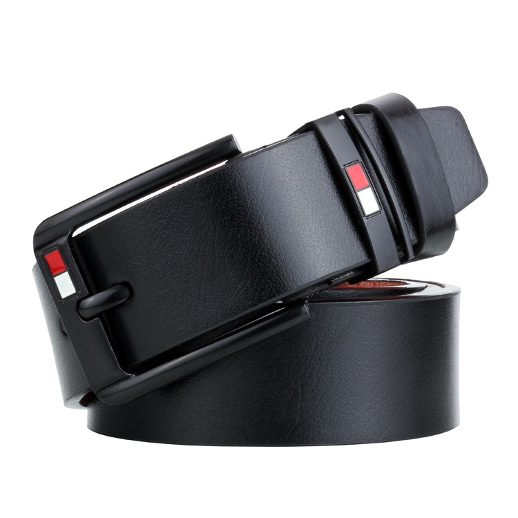 Dandali L8031 Men Casual Antique Buckle Leather Belt Waistband, Size: 110-125cm (Black)