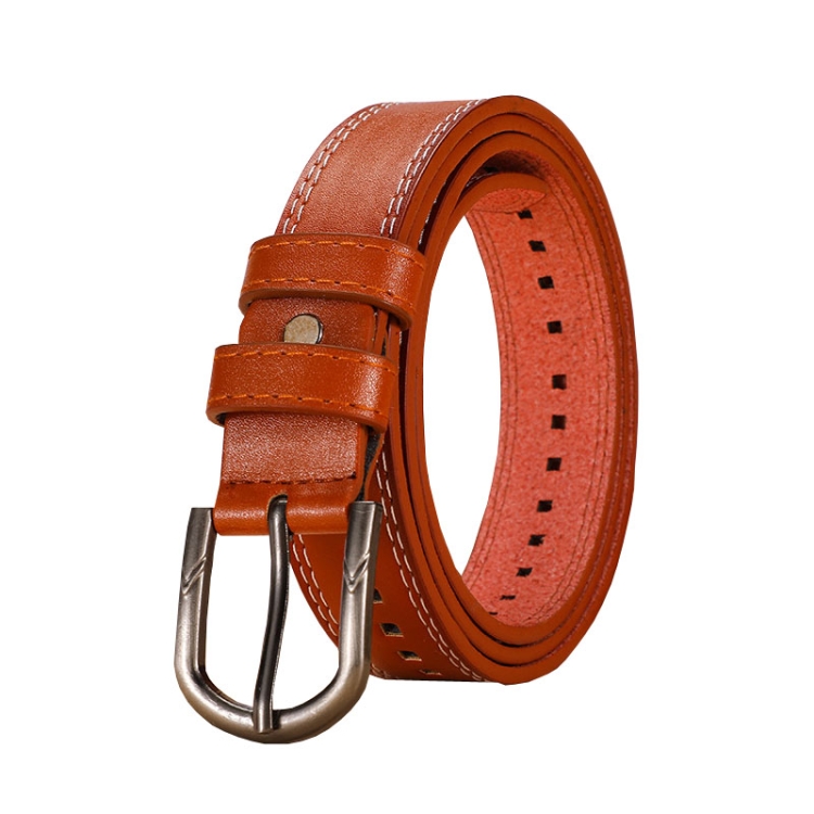 Dandali Ladies Microfiber Bottom Casual Buckle Belt Versatile Jeans Waistband, Length: 105cm(Brown)