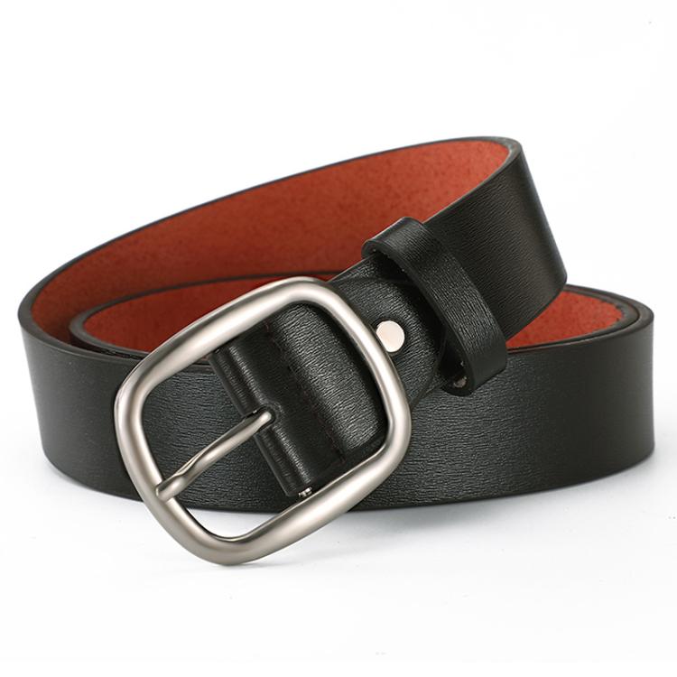 Dandali Men Alloy Pin Buckle Belt Casual Simple Hundred Pair Pants Belt, Length: 110cm(Coffee)