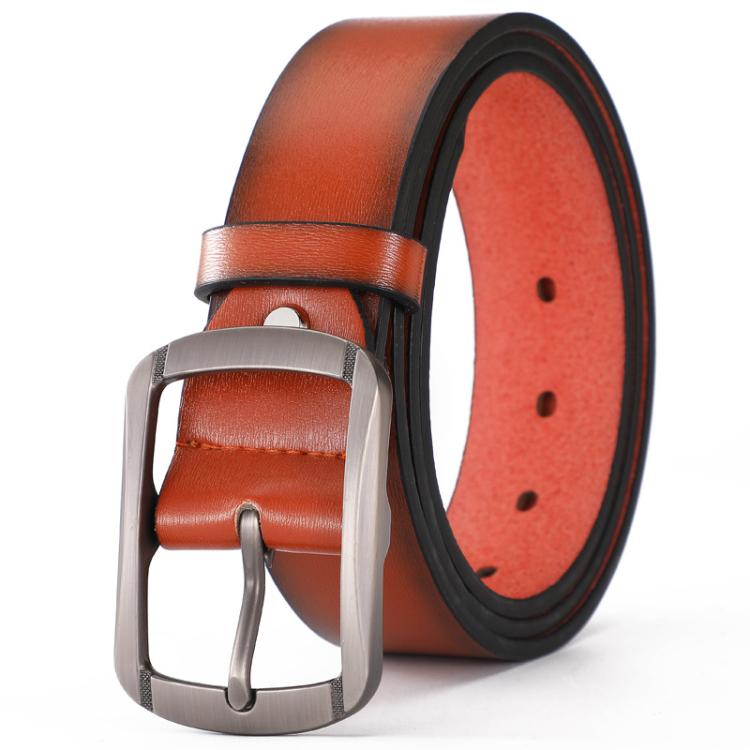 Dandali Men Alloy Pin Buckle Microfiber Belt Casual Jeans Belt, Length: 115cm(Brown)