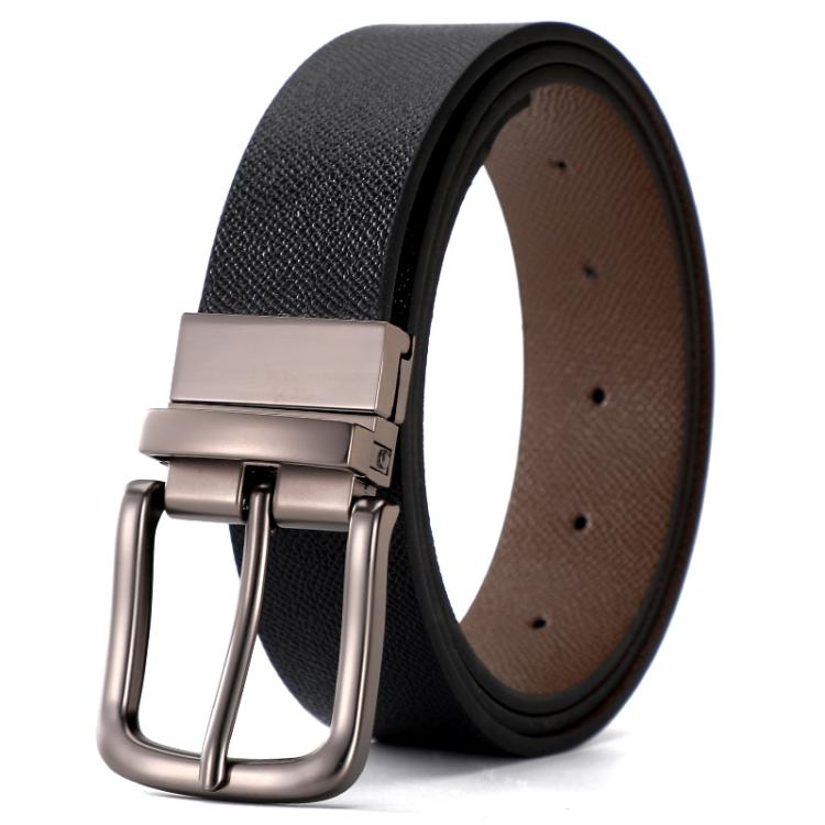 Dandali Men Rotatable Belt Casual Pin Buckle Pant Belt, Length: 120cm(Black)