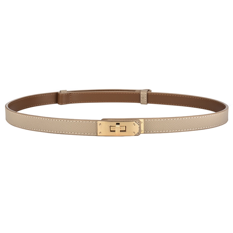 Dress Waist Belt Accessories Women Waist-Closing No-Hole Belt(Light Khaki)