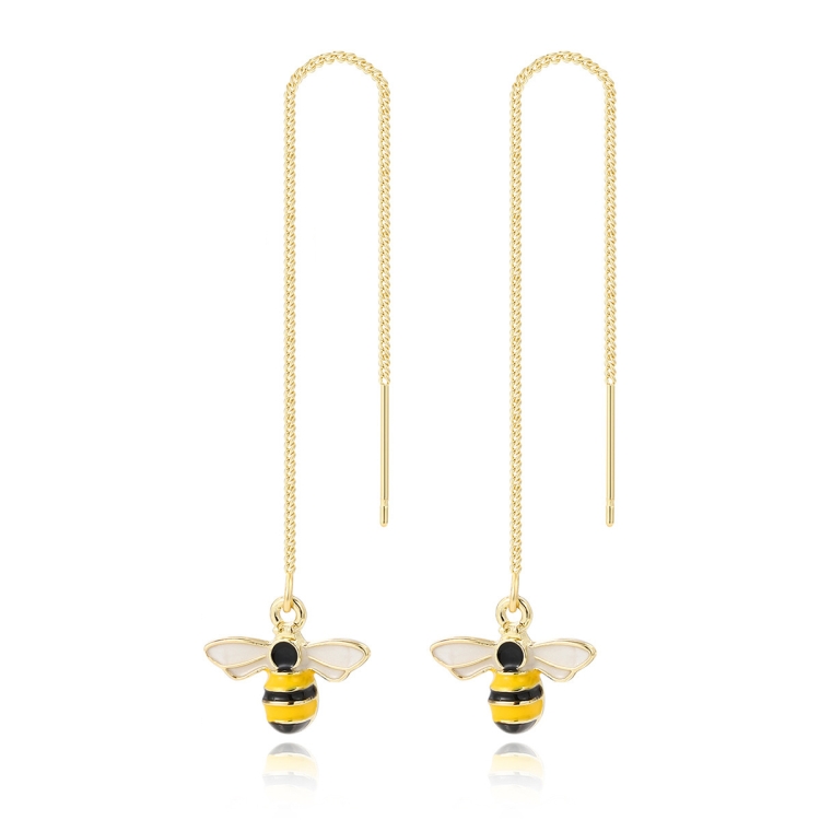 E2210-9 Bee Long Ear Wire Women Simple Earrings