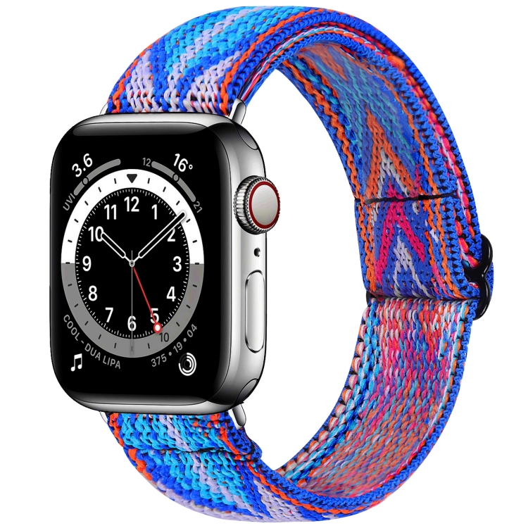 Elastic Watch Band For Apple Watch Series 7 45mm / 6 & SE & 5 & 4 44mm / 3 & 2 & 1 42mm(02)