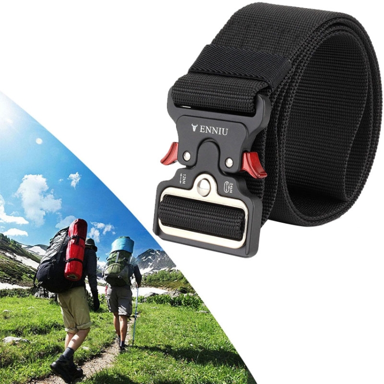 ENNIU 5cm Wide High-quality Powerful Nylon Belt Adjustable Multifunction Training Belts for Men(Black)