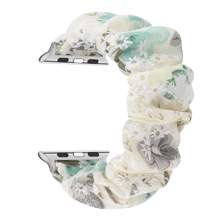 Fabric Hair Ring Watch Band For Apple Watch Series 9&8&7 41mm / SE 3&SE 2&6&SE&5&4 40mm / 3&2&1 38mm