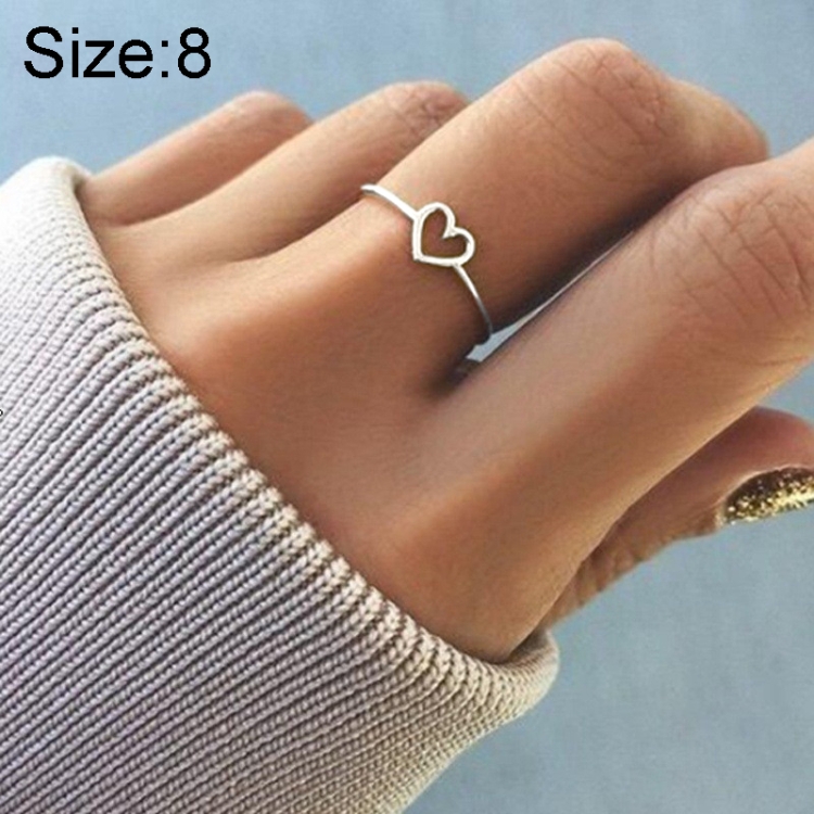Fashion Heart Shaped Wedding Ring for Woman White(8)