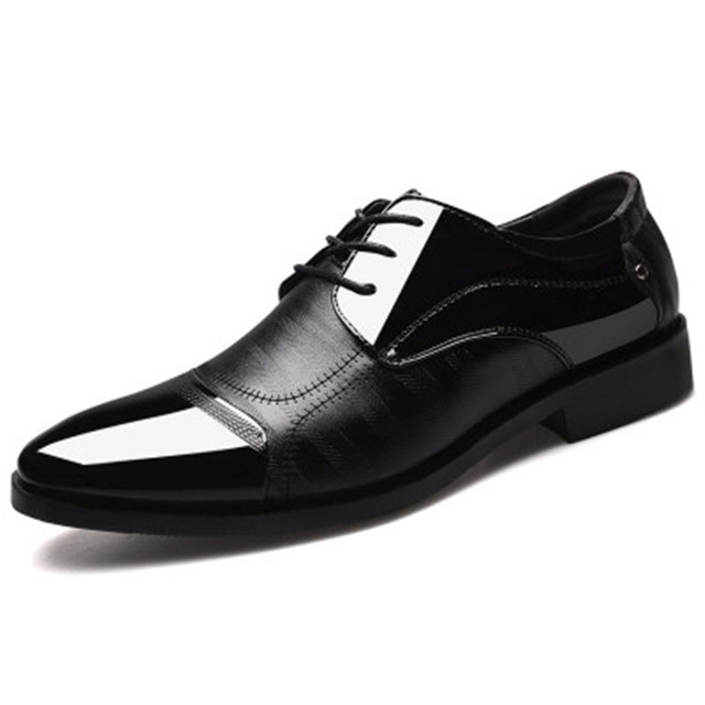 Fashion Men Leather Soft Business Casual Shoes, Size:42(Black)