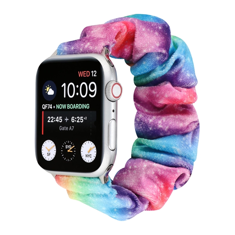 Flannel Hair Ring  Strap Watch Band For Apple Watch Series 9&8&7 41mm / SE 3&SE 2&6&SE&5&4 40mm / 3&2&1 38mm(16)
