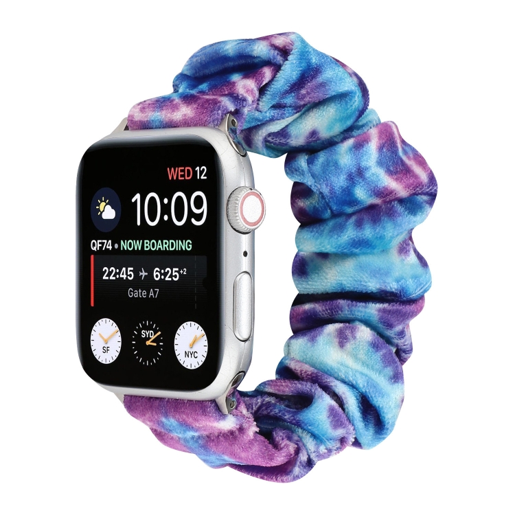 Flannel Hair Ring  Strap Watch Band For Apple Watch Series 9&8&7 41mm / SE 3&SE 2&6&SE&5&4 40mm / 3&2&1 38mm(7)