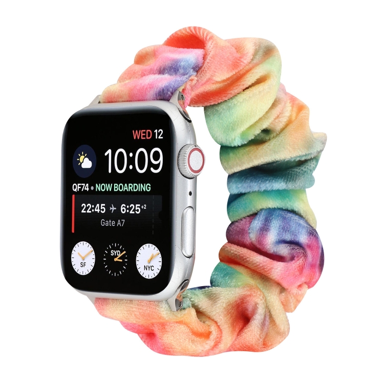 Flannel Hair Ring  Strap Watch Band For Apple Watch Ultra 49mm&Watch Ultra 2 49mm / Series 9&8&7 45mm / SE 3&SE 2&6&SE&5&4 44mm / 3&2&1 42mm(17)