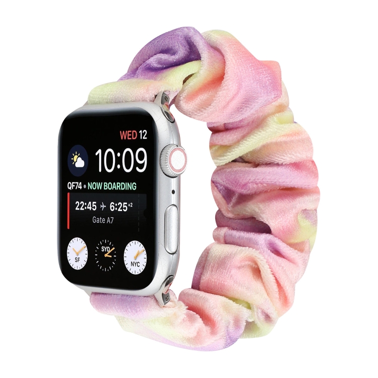Flannel Hair Ring  Strap Watch Band For Apple Watch Ultra 49mm&Watch Ultra 2 49mm / Series 9&8&7 45mm / SE 3&SE 2&6&SE&5&4 44mm / 3&2&1 42mm(2)