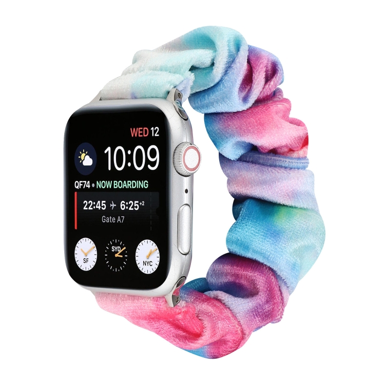 Flannel Hair Ring  Strap Watch Band For Apple Watch Ultra 49mm&Watch Ultra 2 49mm / Series 9&8&7 45mm / SE 3&SE 2&6&SE&5&4 44mm / 3&2&1 42mm(20)